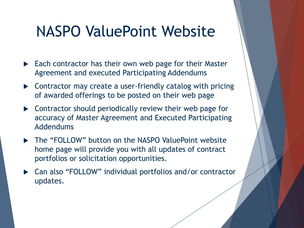 naspo valuepoint website
