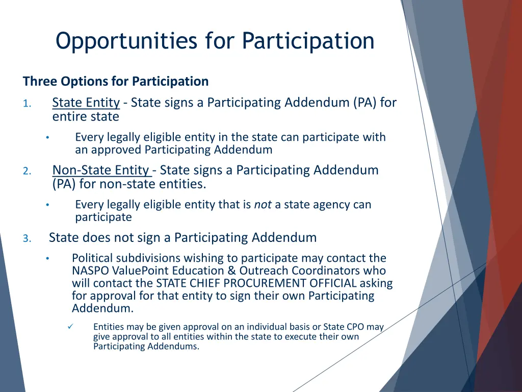 opportunities for participation