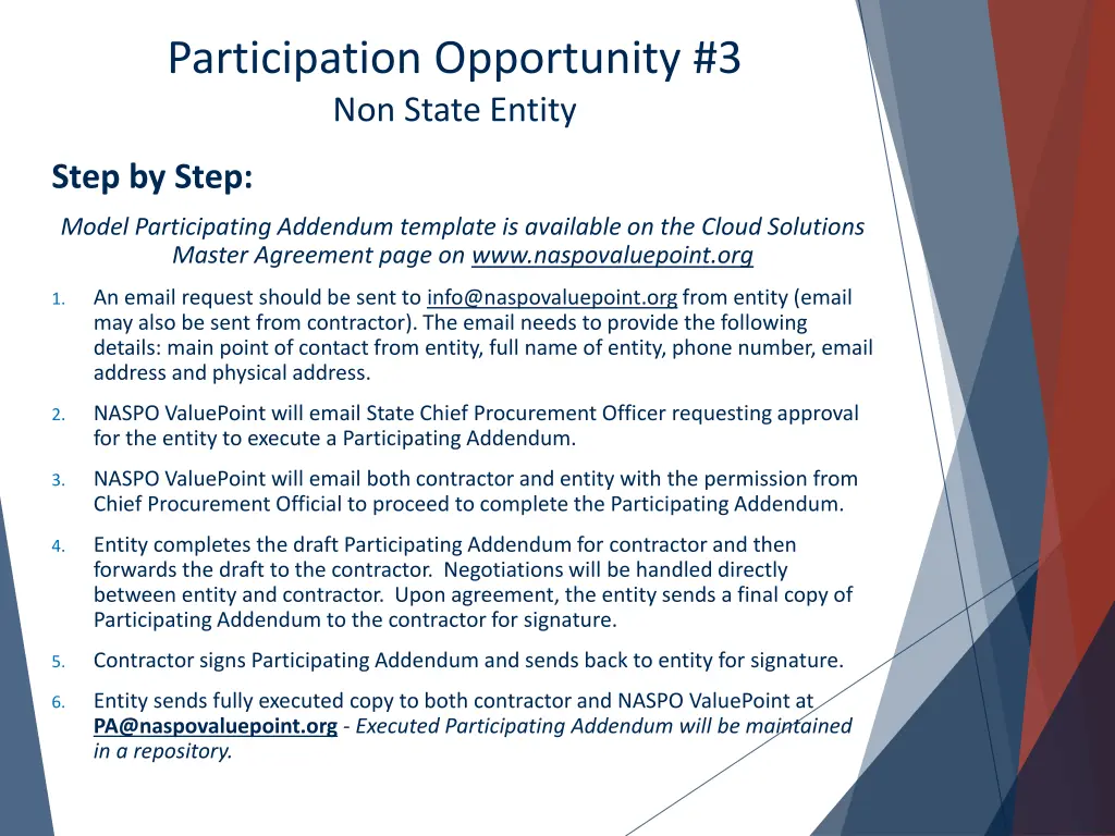 participation opportunity 3 non state entity