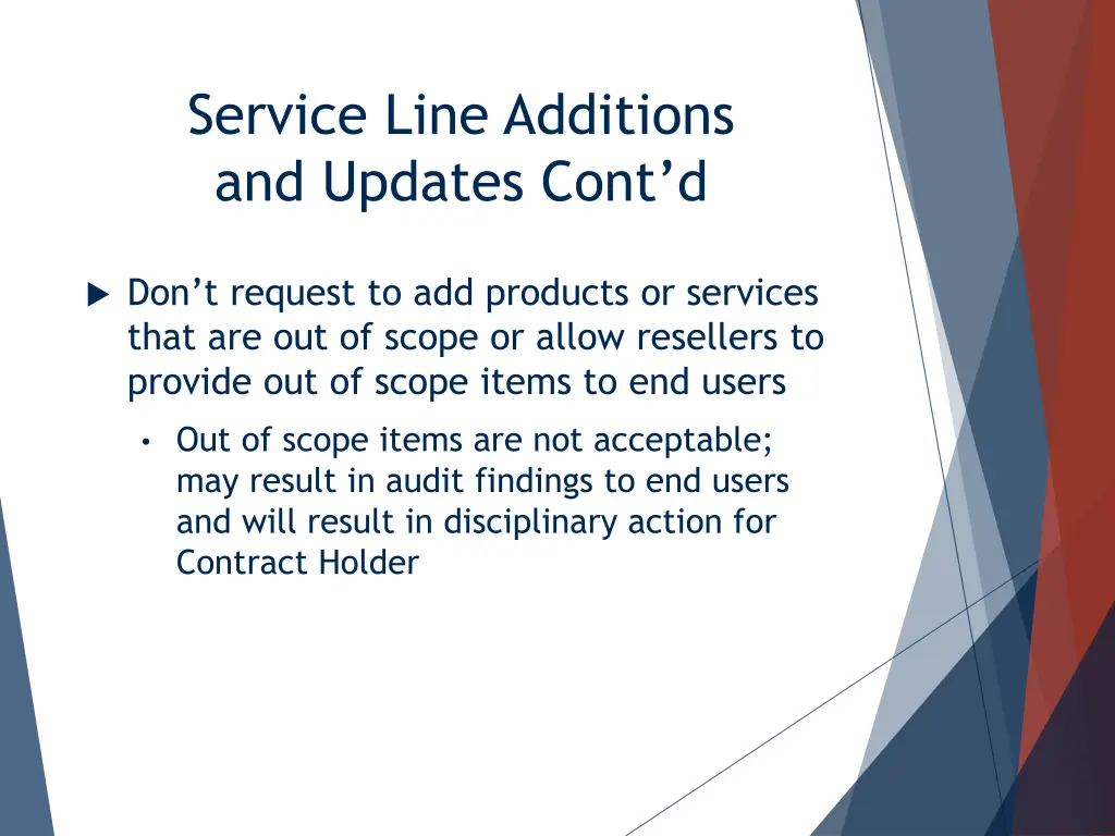 service line additions and updates cont d 1