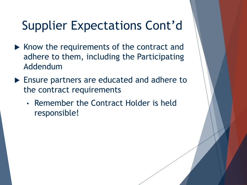 supplier expectations cont d 1