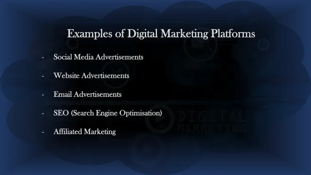 examples of digital marketing platforms examples