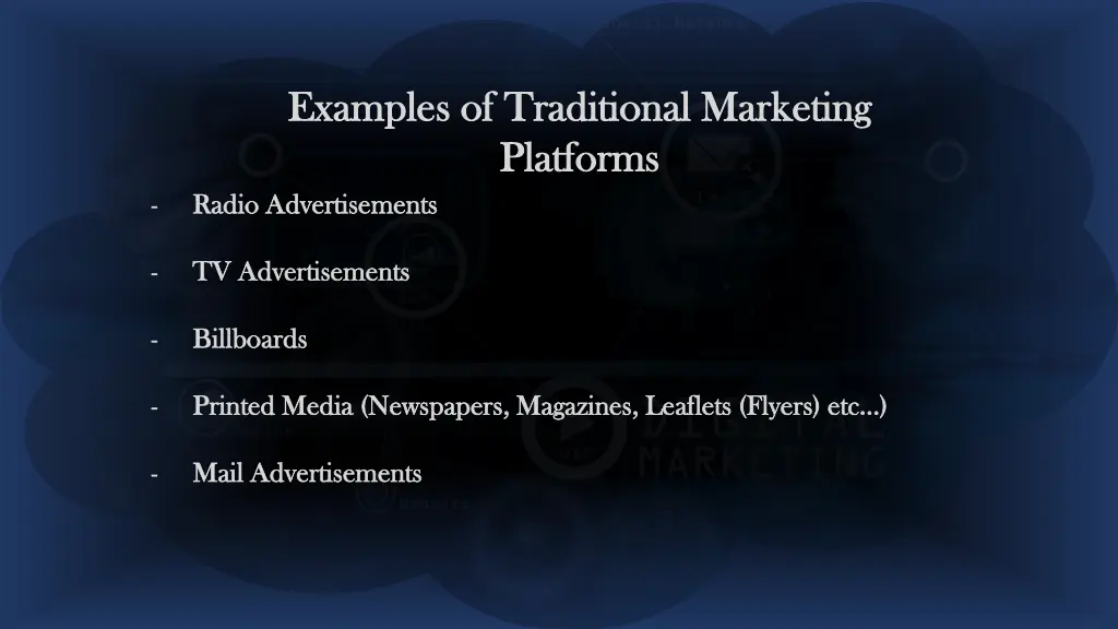examples of traditional marketing examples