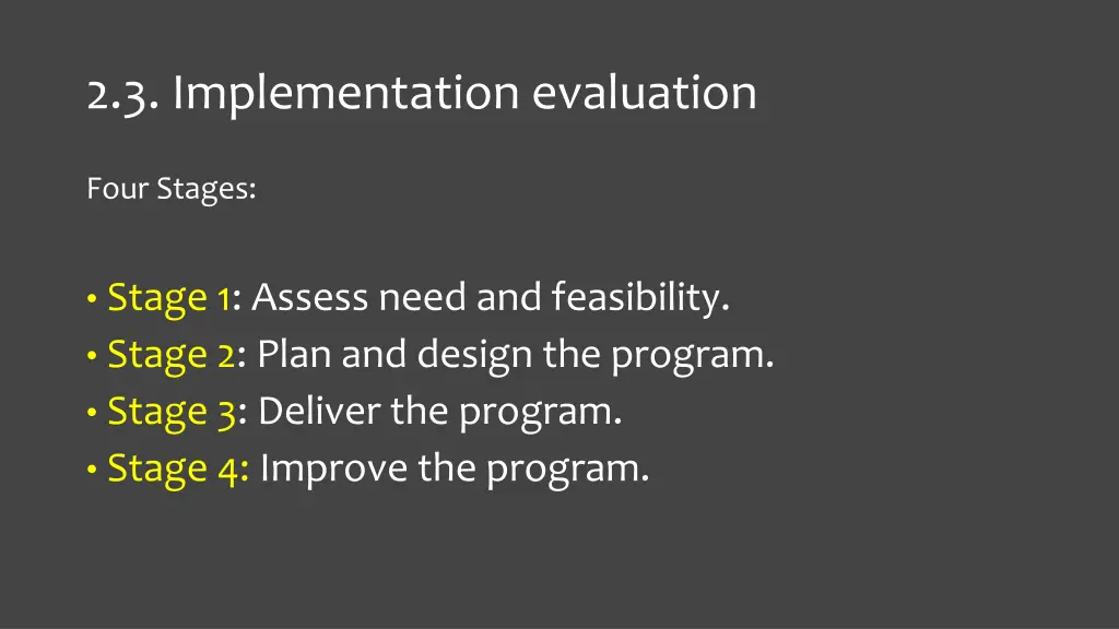 2 3 implementation evaluation 2