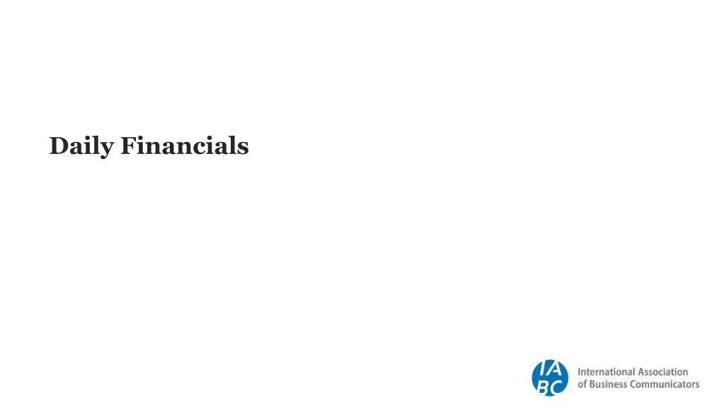 daily financials