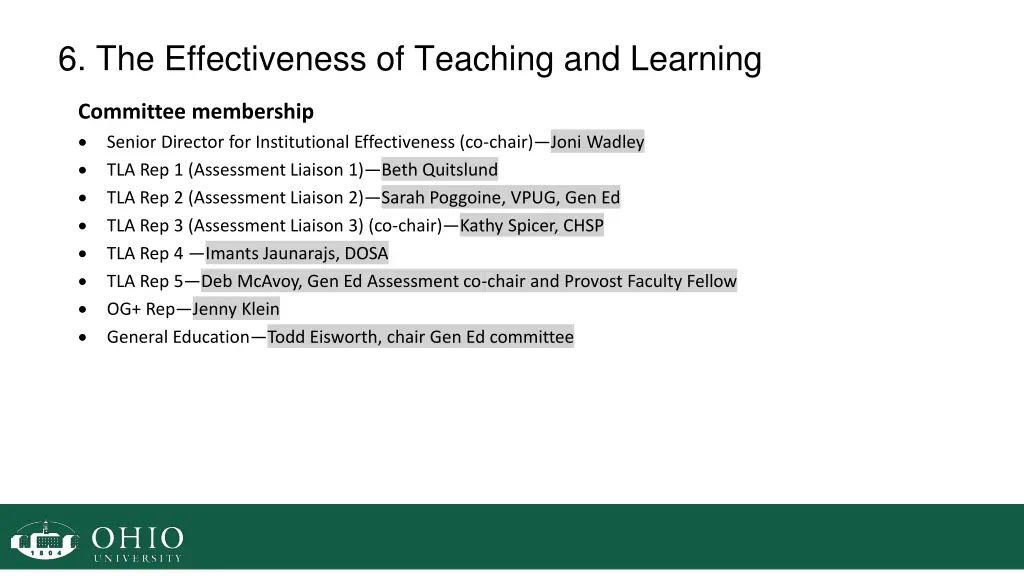 6 the effectiveness of teaching and learning 2