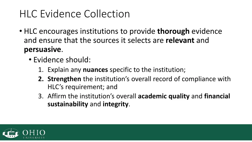 hlc evidence collection 1