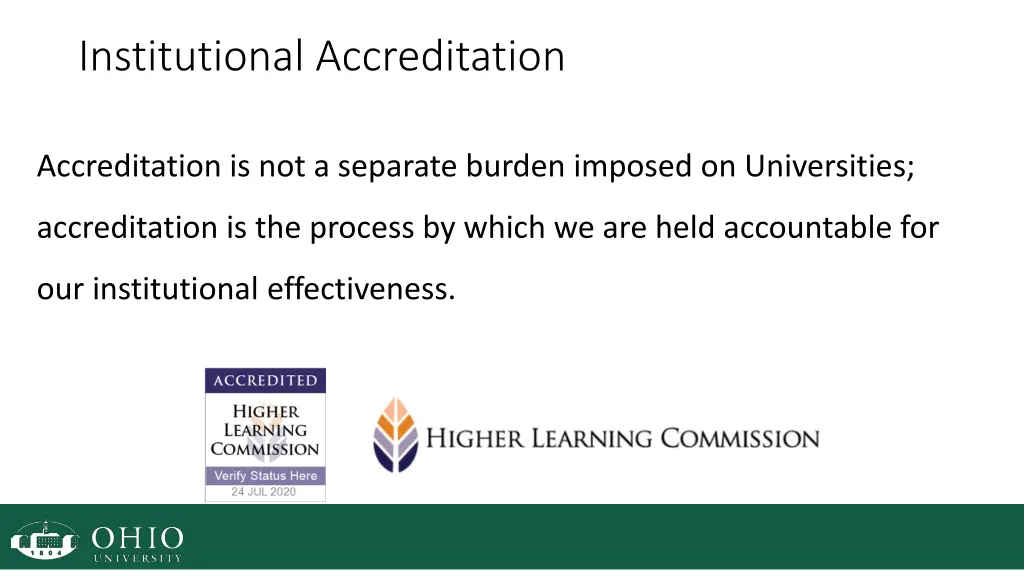 institutional accreditation