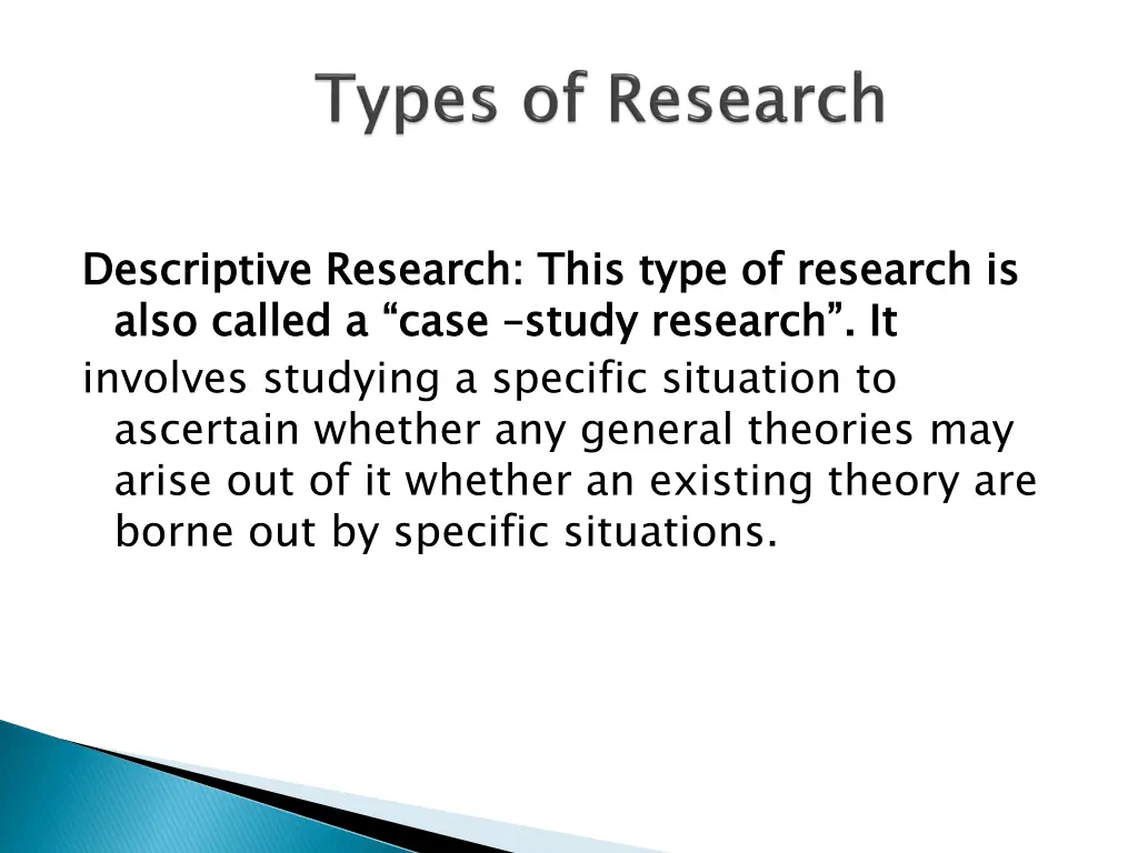 descriptive research this type of research