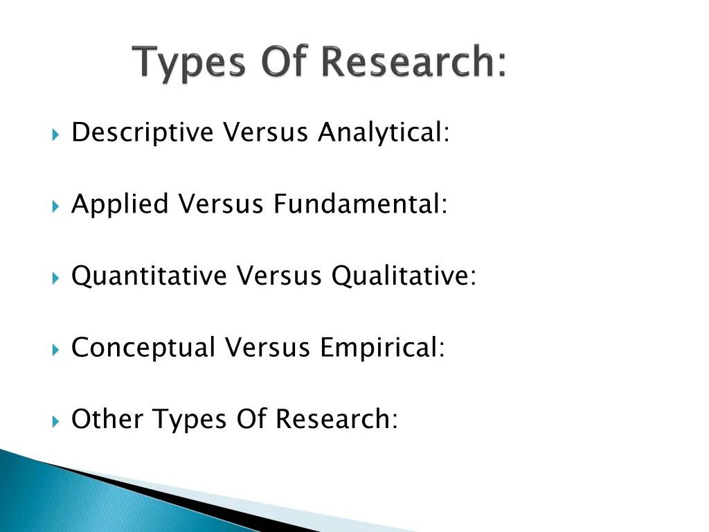 descriptive versus analytical