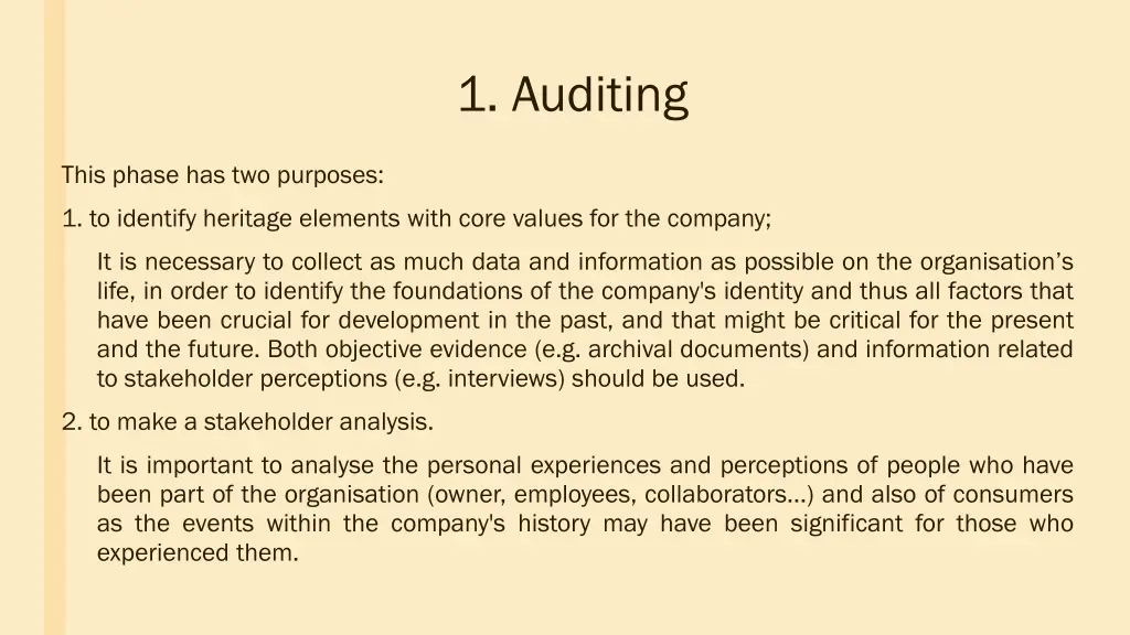 1 auditing