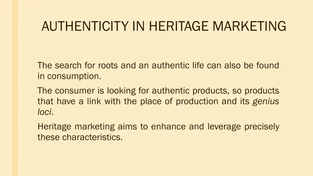 authenticity in heritage marketing