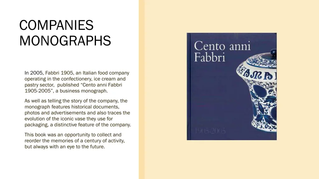 companies monographs