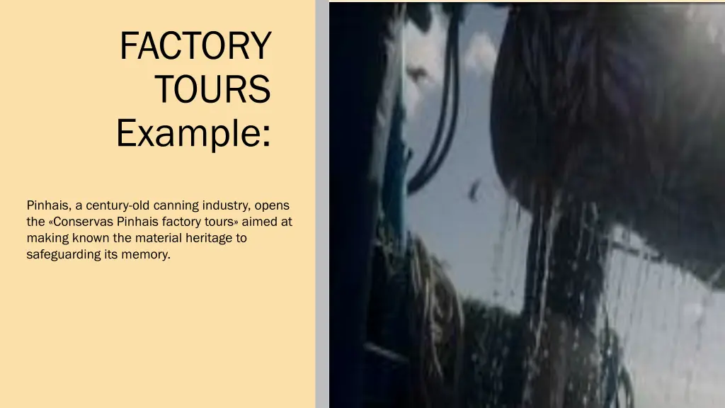 factory tours example