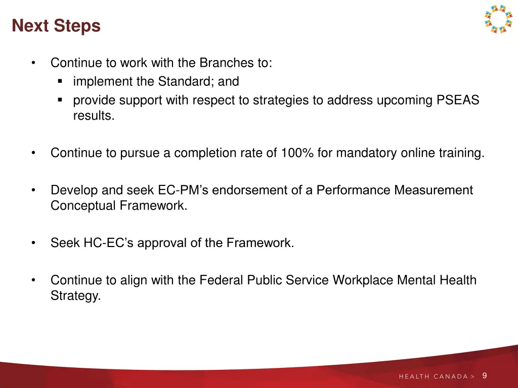 next steps