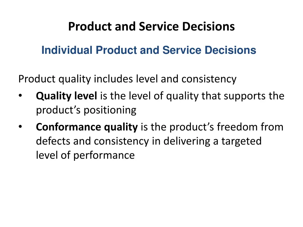 product and service decisions 3