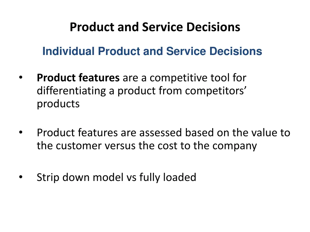 product and service decisions 4