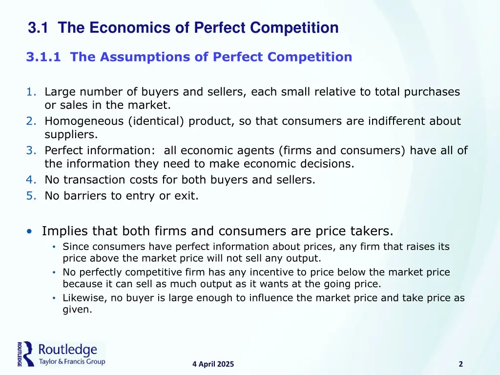 3 1 the economics of perfect competition