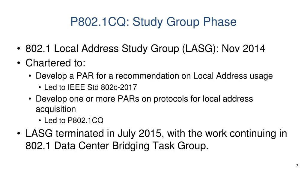 p802 1cq study group phase