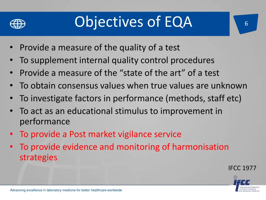 objectives of eqa