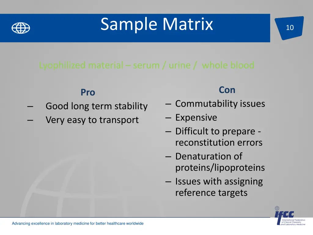 sample matrix