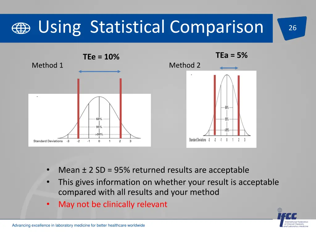 using statistical comparison 1