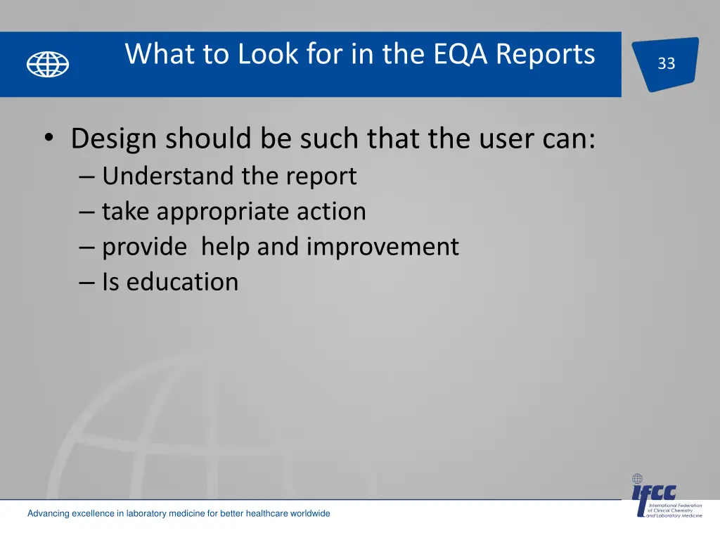 what to look for in the eqa reports