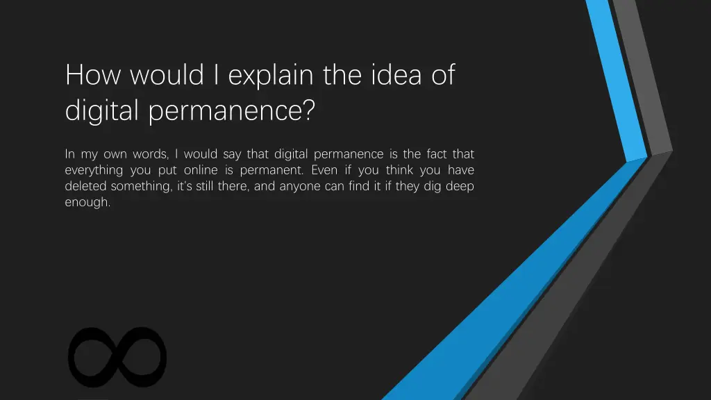 how would i explain the idea of digital permanence