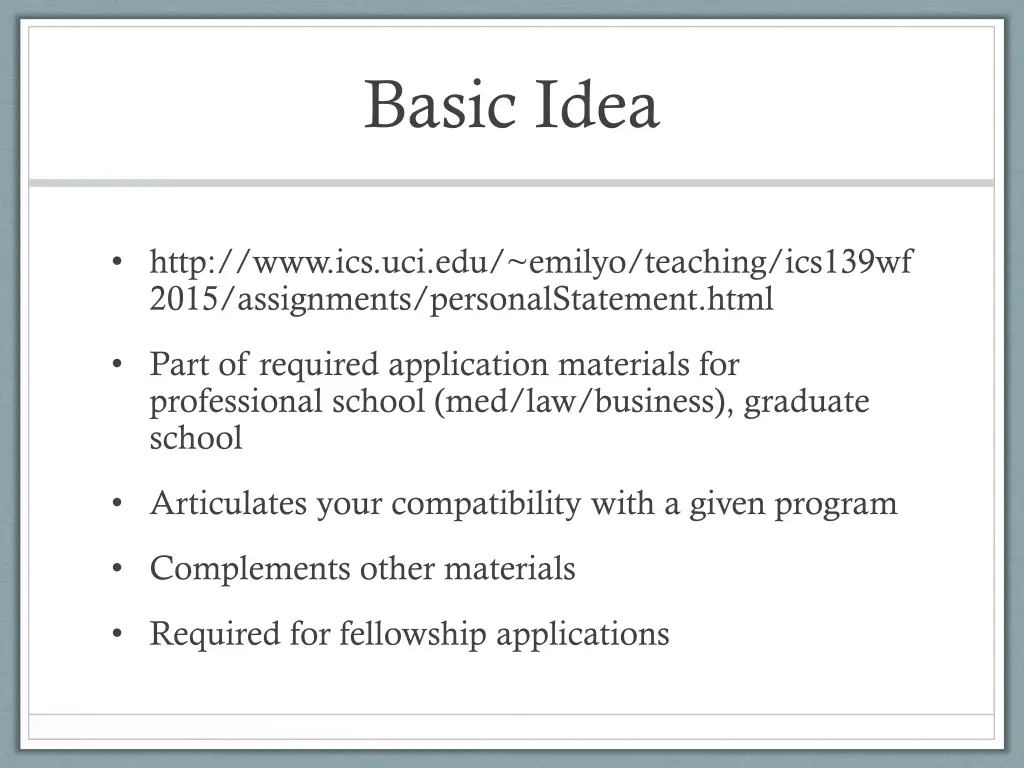 basic idea 1