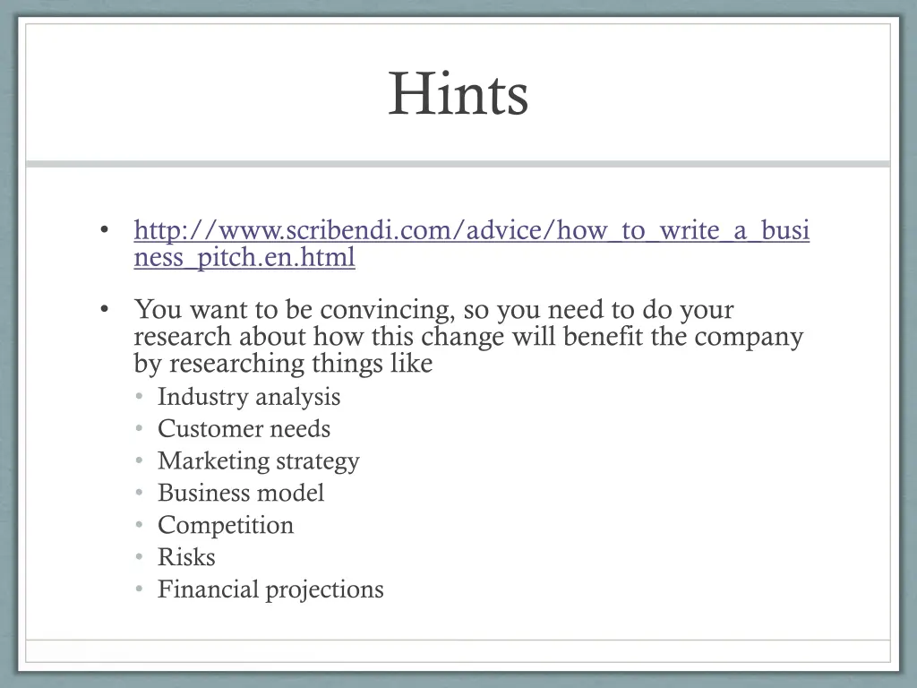 hints 1