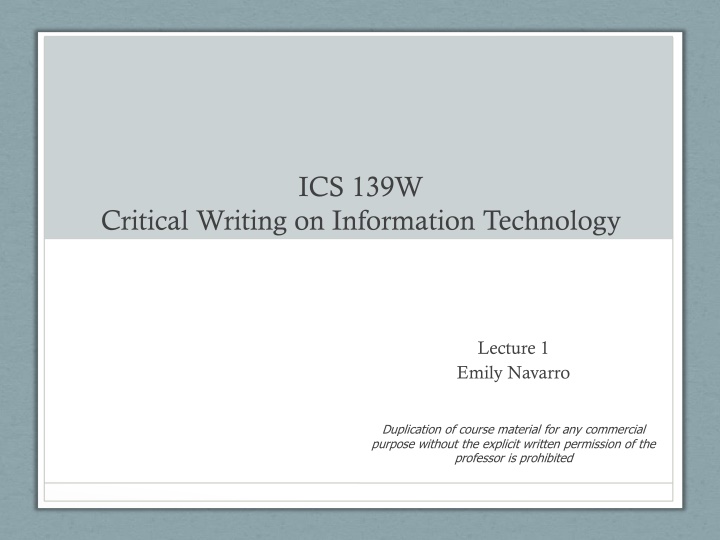 ics 139w