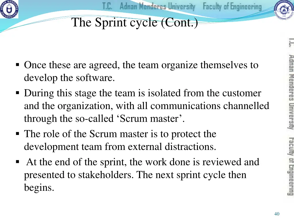 the sprint cycle cont