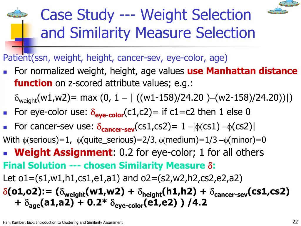 case study weight selection and similarity