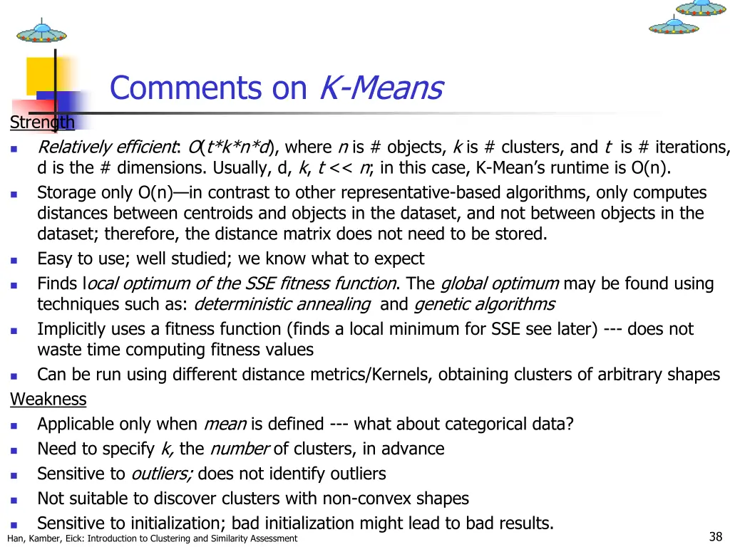 comments on k means