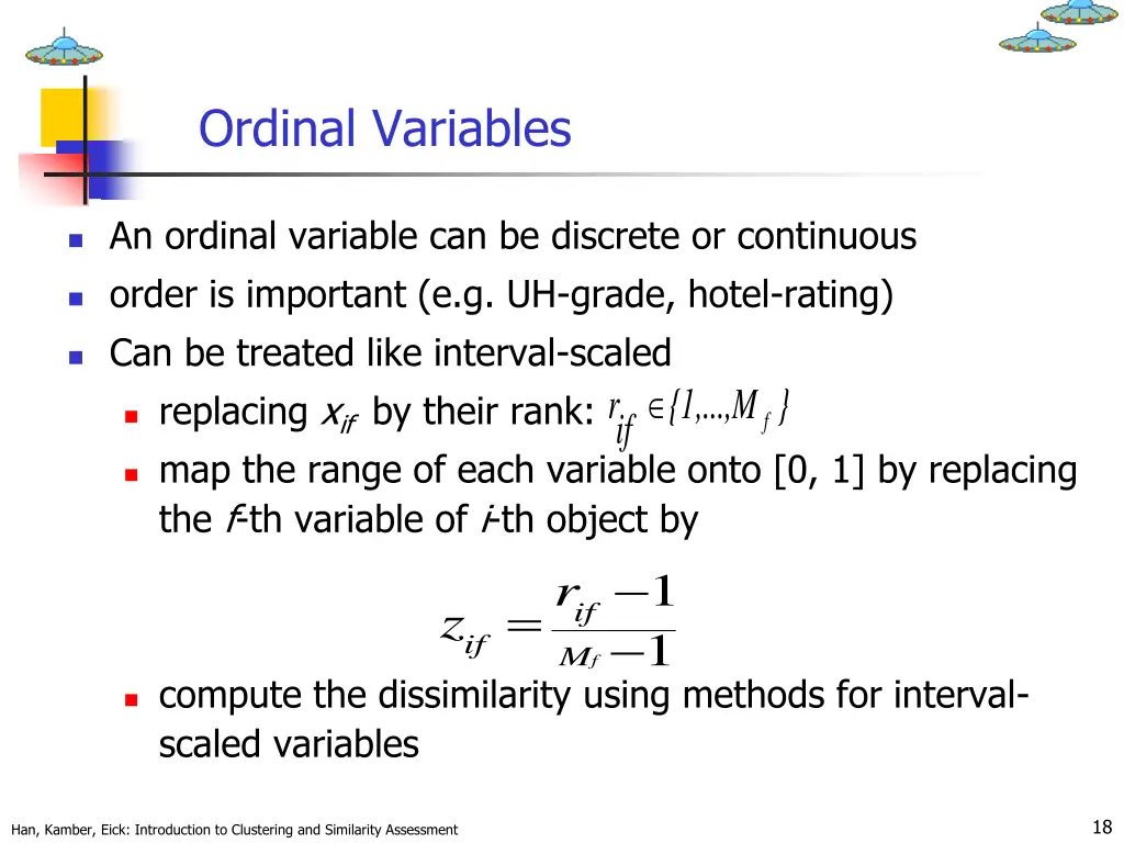 ordinal variables
