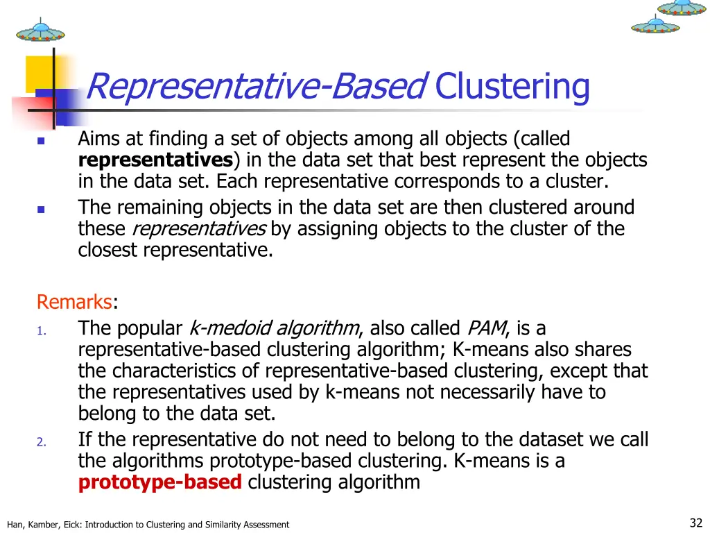 representative based clustering