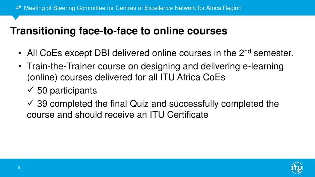 4 th meeting of steering committee for centres 4