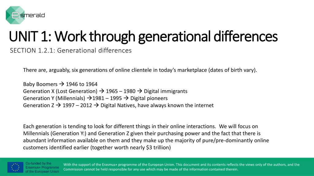 unit 1 unit 1 work through generational
