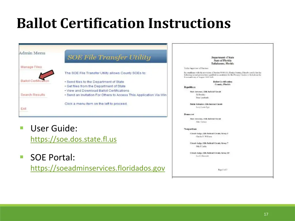 ballot certification instructions