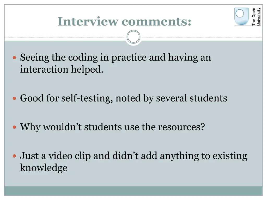 interview comments