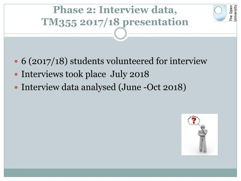 phase 2 interview data tm355 2017 18 presentation