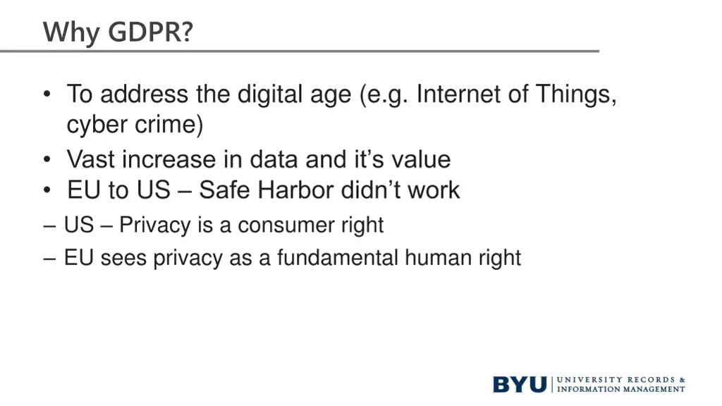 why gdpr
