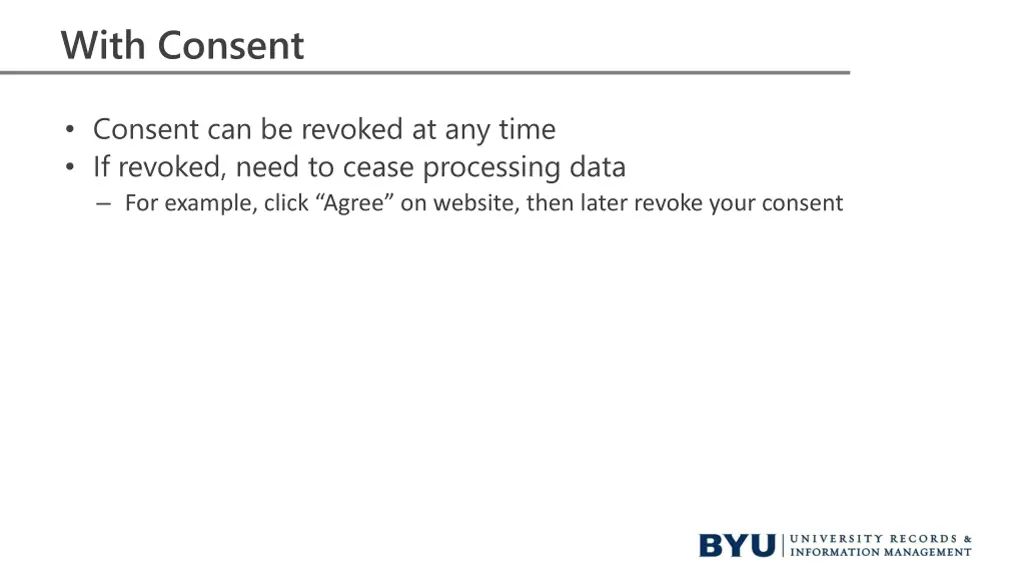with consent