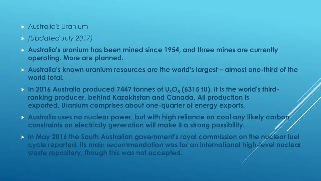 australia s uranium