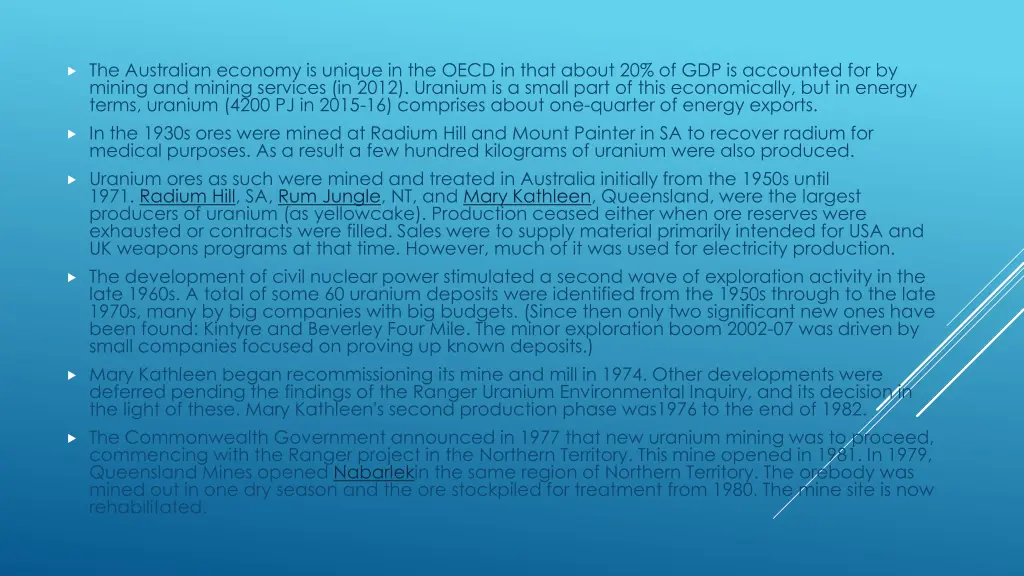 the australian economy is unique in the oecd