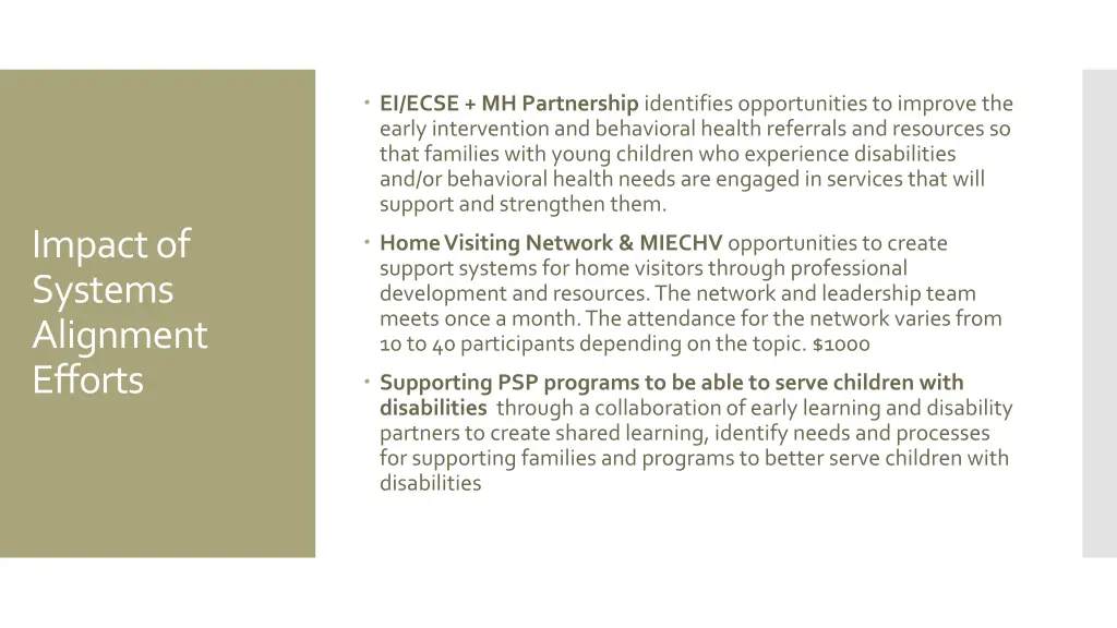 ei ecse mh partnership identifies opportunities