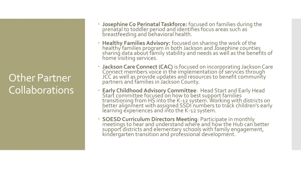 josephine co perinatal taskforce focused