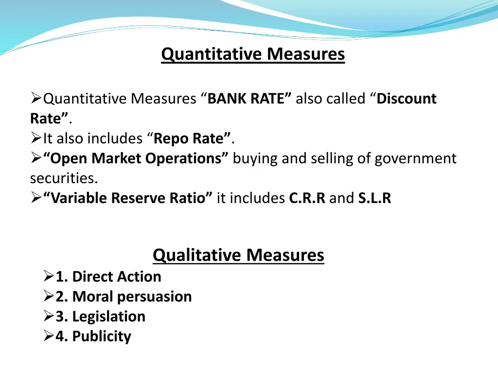 quantitative measures