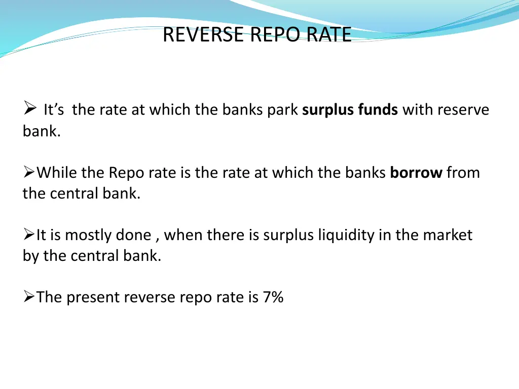 reverse repo rate