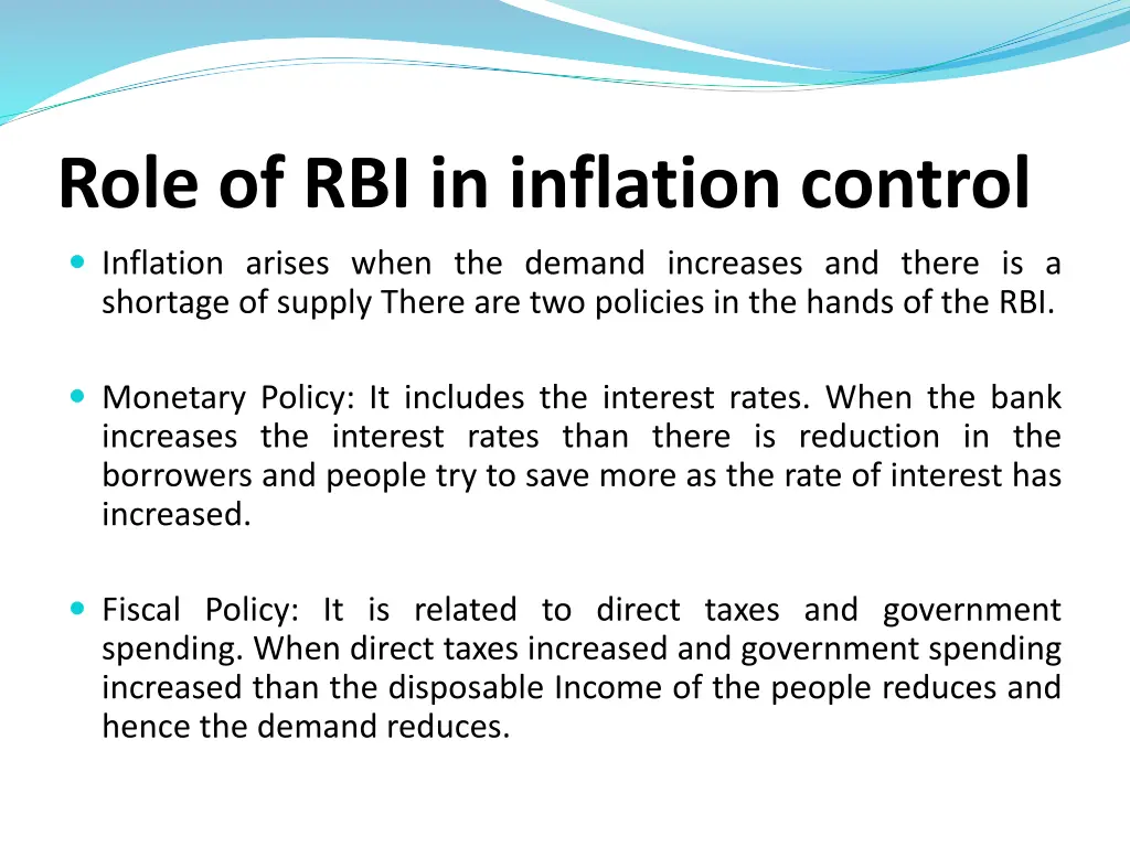 role of rbi in inflation control
